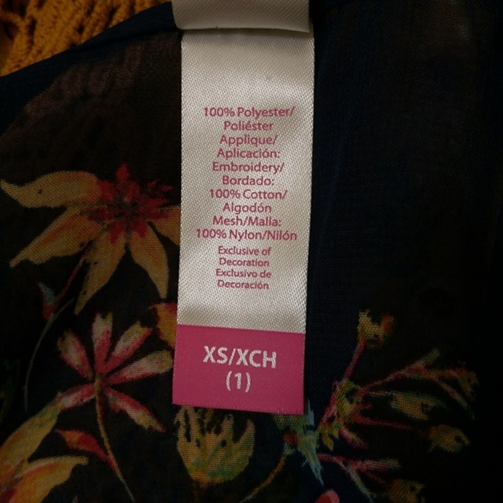2 Floral Chiffon Crochet Lace Open-Front Vests - Sz XS‎ - Picture 9 of 9